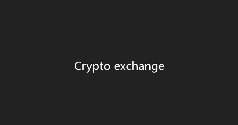Crypto exchange 