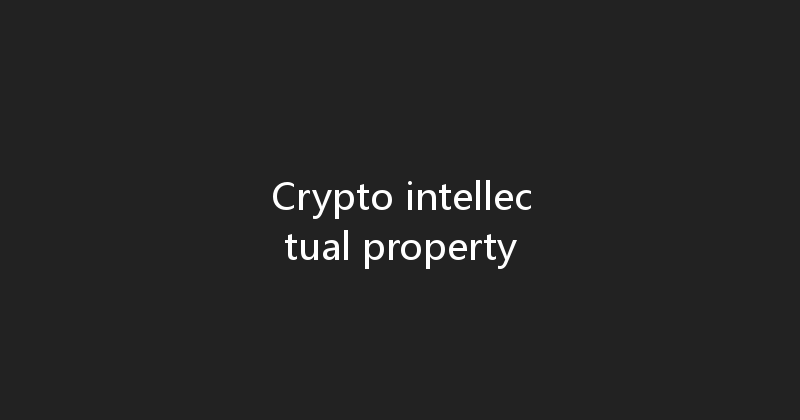 Crypto intellectual property 