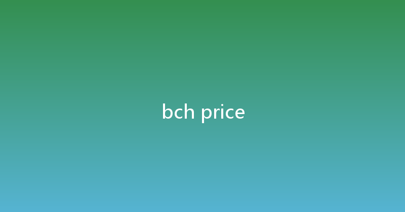 bch price 