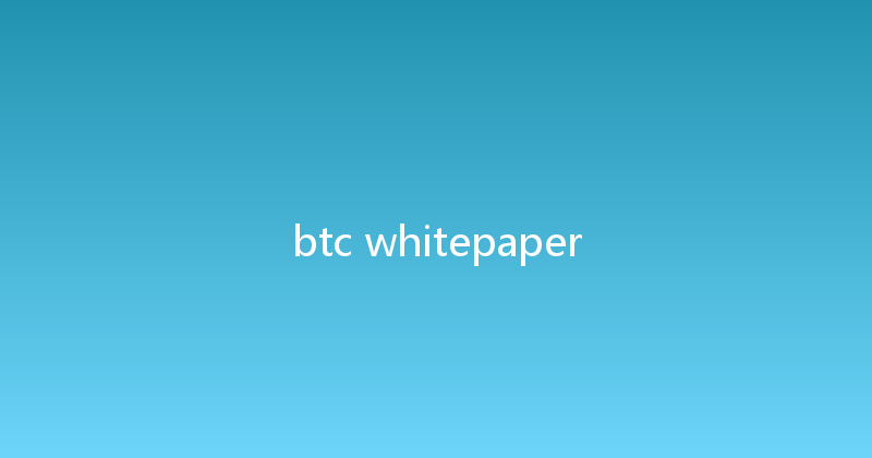btc whitepaper 