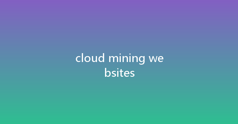 cloud mining websites 