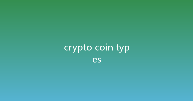 crypto coin types 